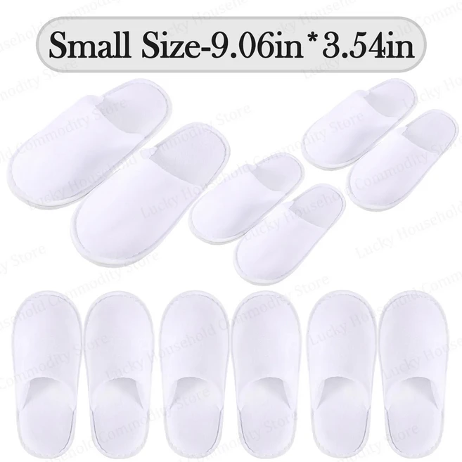12-48켤레 어린이용 일회용 슬리퍼 손님용 스파 남아 생일 선물 호텔 여행용, 03 36Pairs, 14 White-23cm