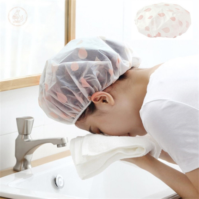 물방울 샤워캡 핑크 어른샤워캡