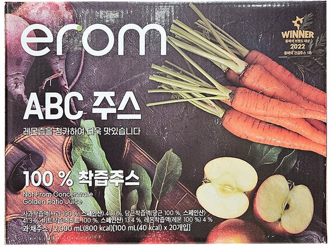 이롬 ABC주스, 100ml, 20개