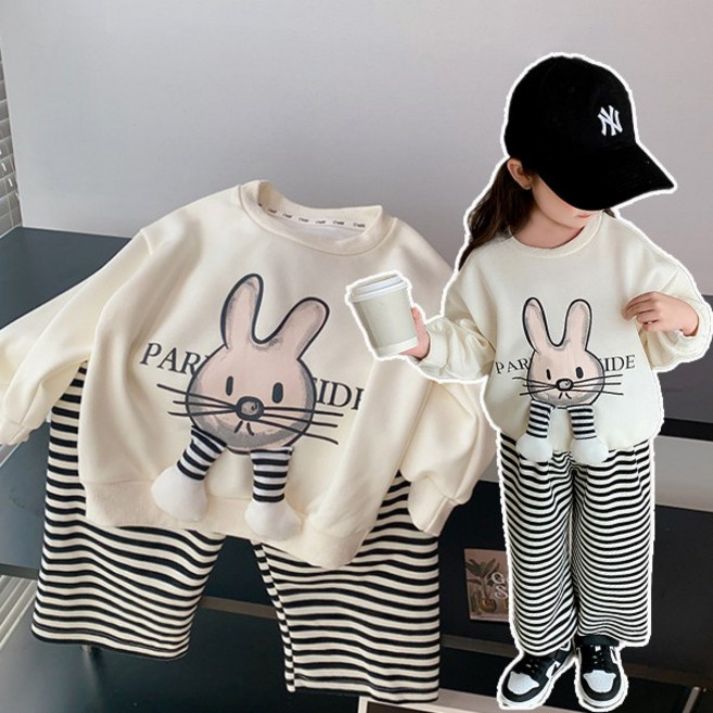 [더사랑이] 토순이수염상하복 키즈 아동복 유아 상하복 상의+하의 세트 여아상하복세트 남아상하복세트 등원룩