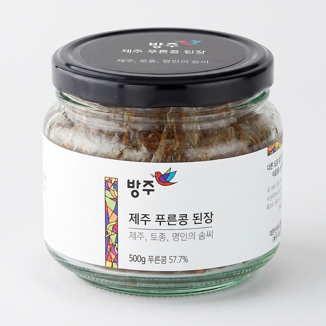 명인 발효 제주 토종 푸른콩 전통 메주 시골 재래식 저염 맛있는 집된장 500g, 1개