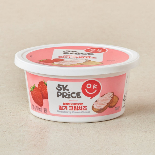 5K프라이스 딸기맛 크림치즈, 1개, 226g