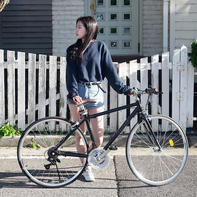 바이맥스 클래식 하이브리드자전거 반티아고 빈 21단, 440 네이비/미조립, 1개, 170cm