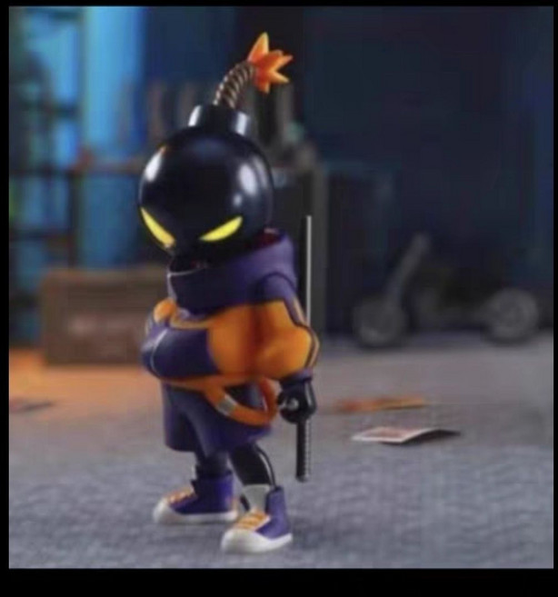 BOOOM酷玩小子街頭盲盒爆炸頭潮玩手辦公仔擺件玩偶娃娃禮物, 1個, 執法（拆盒確認）