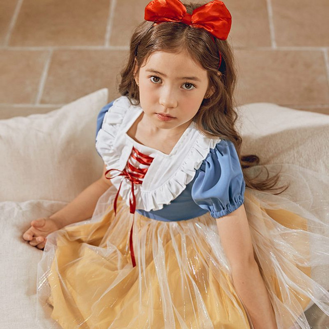 나린키즈 백설공주 프릴 공주드레스 머리띠 생일 선물 할로윈 코스튬
