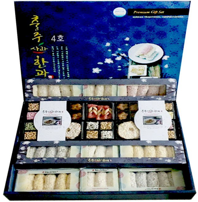 애플한과세트4호 설날선물 명절선물 유과 사과한과, 1박스, 840g