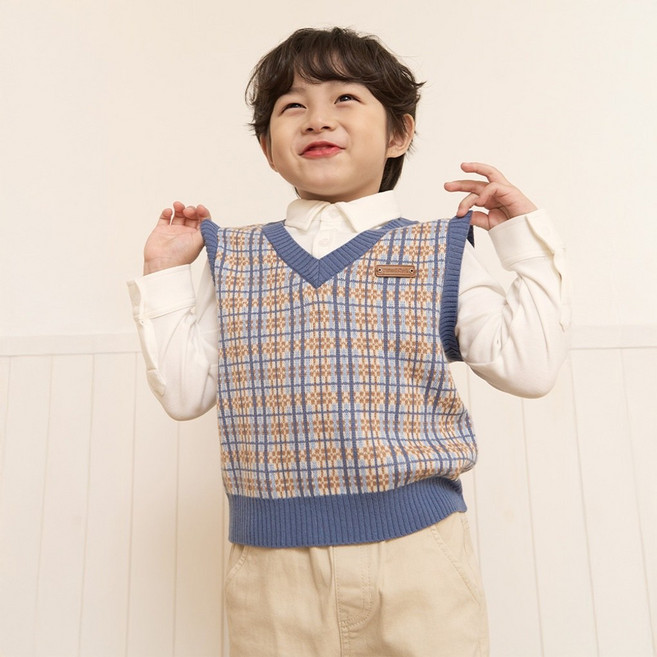 치크 ##멋져요++깔금++심플++편해요!!##레이어드 자가드 조끼 CKKA2511B_울산점