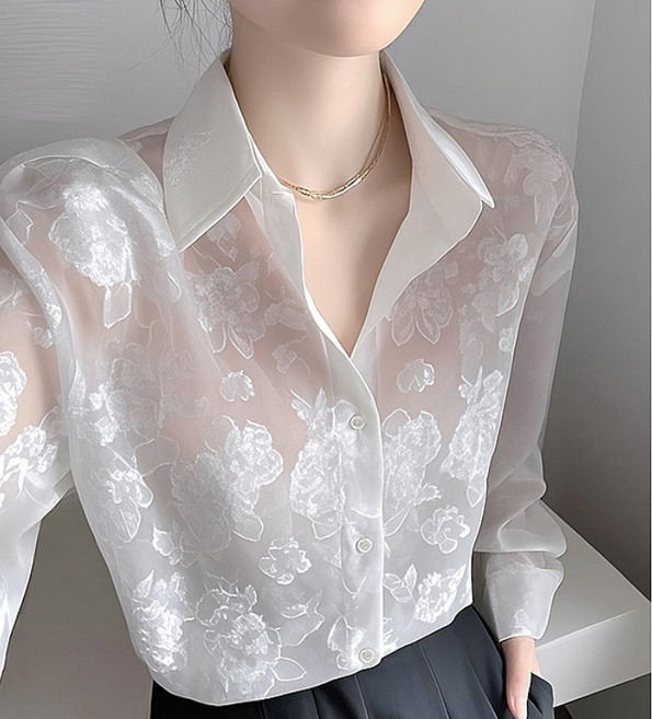 쌍천 여성 아랑 고고 장구 블라우스 무대 공연 방송 댄스 긴팔셔츠 A26011310