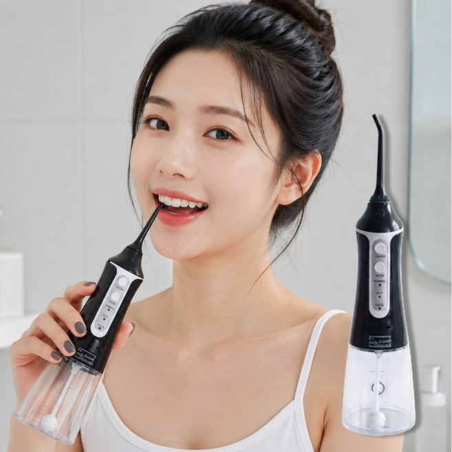 쉬핑 휴대용구강세정기 물치실 물칫솔 구강세척기, 블랙, 쉬핑 구강세정기