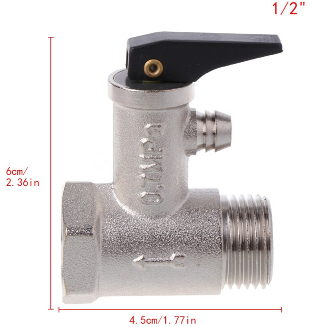 황동 G1/2 "DN15 0.7MPA 압력 안전 완화 밸브 전기 온수기, 1개