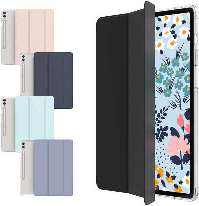 VESTIA 갤럭시 탭 S7/ S8 X700 X706 T870 T875 11인치 태블릿 투명 하드 펜슬 수납 케이스, 핑크