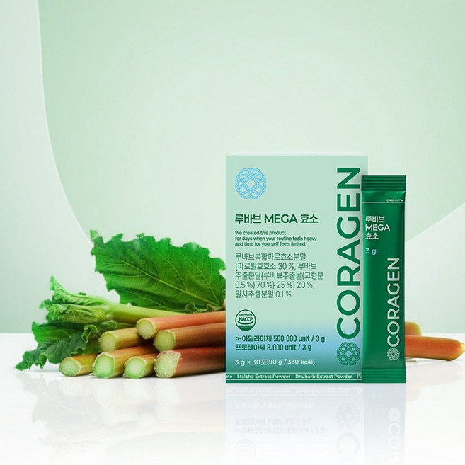 코라젠 루바브MEGA효소, 6박스, 90g