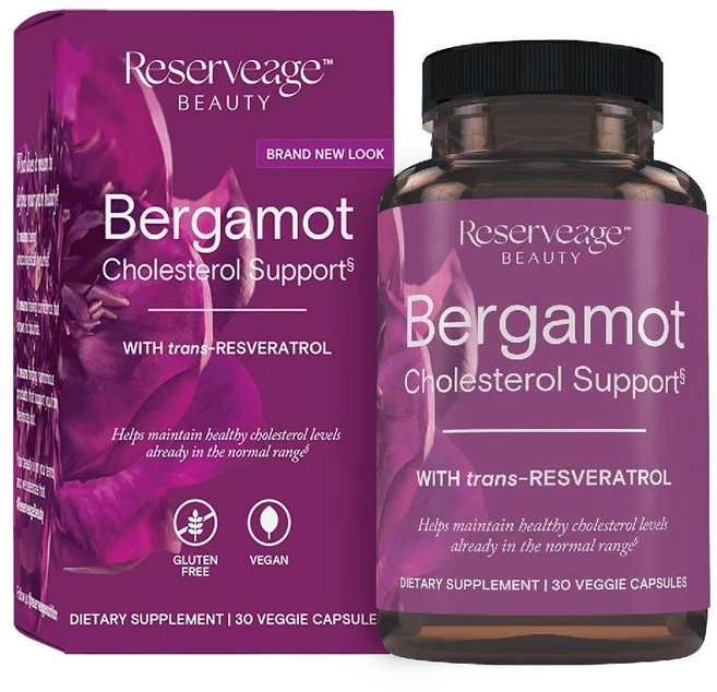 Reserveage Nutrition 리저베이지 뷰티 레스베라트롤 함유 베르가못 보충제 비건 캡슐 30정, Reserveage 베르가못 서포트 비건 30캡슐 30, 1개 - 쿠팡