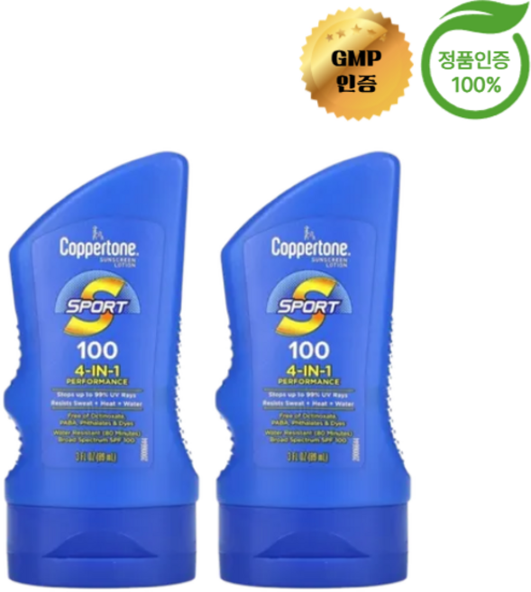 1+1 코퍼톤 스포츠 자외선 차단제 선크림 SPF100 89ml, 2개