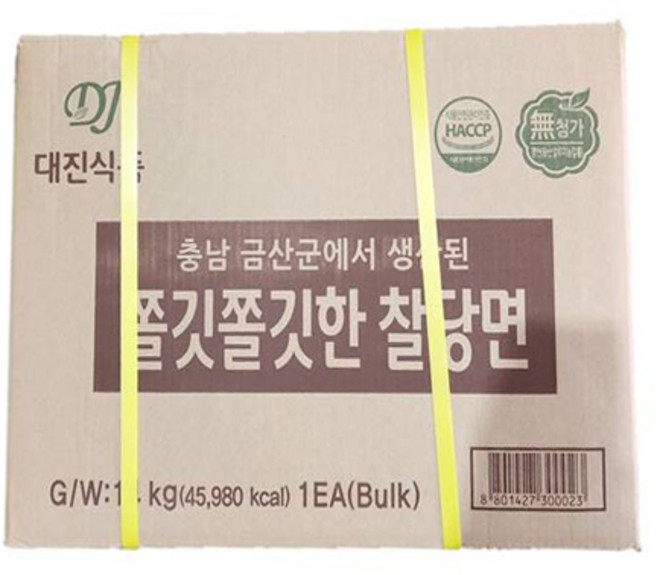 대진식품 쫄깃쫄깃한찰당면 14kg / HACCP당면 업소용당면 국내생산당면, 1개