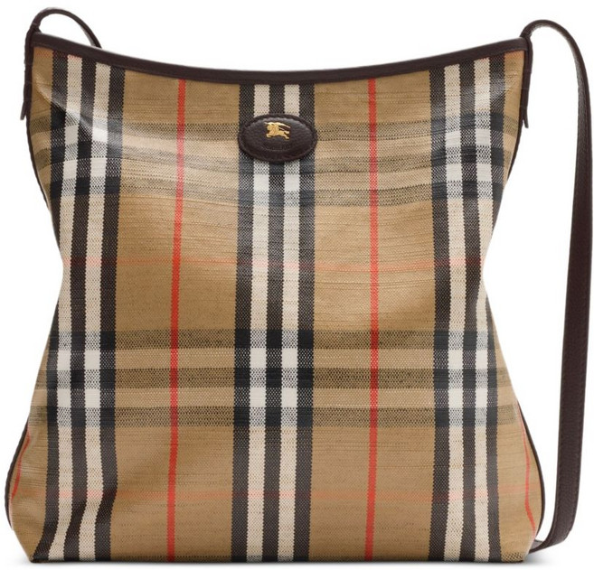 버버리 하이랜드 체크 패턴 토트 백