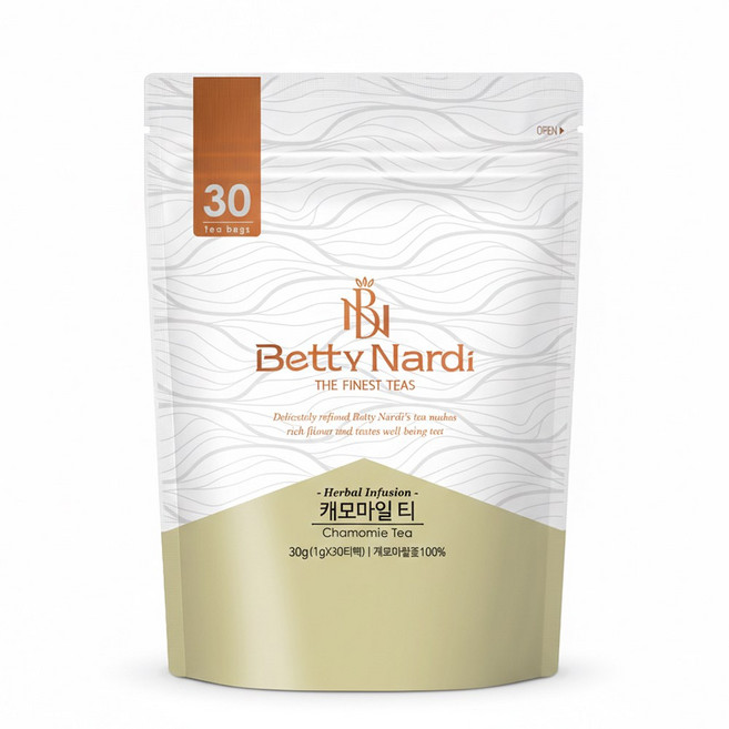 베티나르디 캐모마일 피라미드 삼각티백, 30개입, 2개, 1g