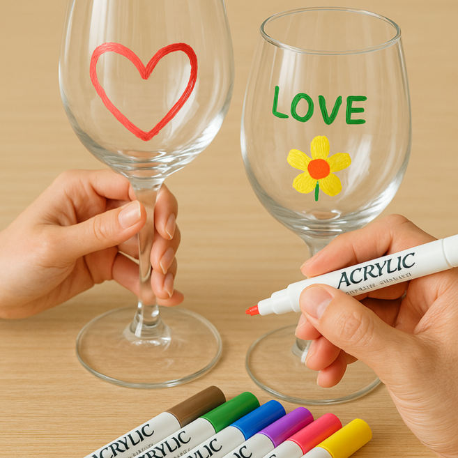 솔레르 와인잔꾸미기 12색 와인잔펜, 1개