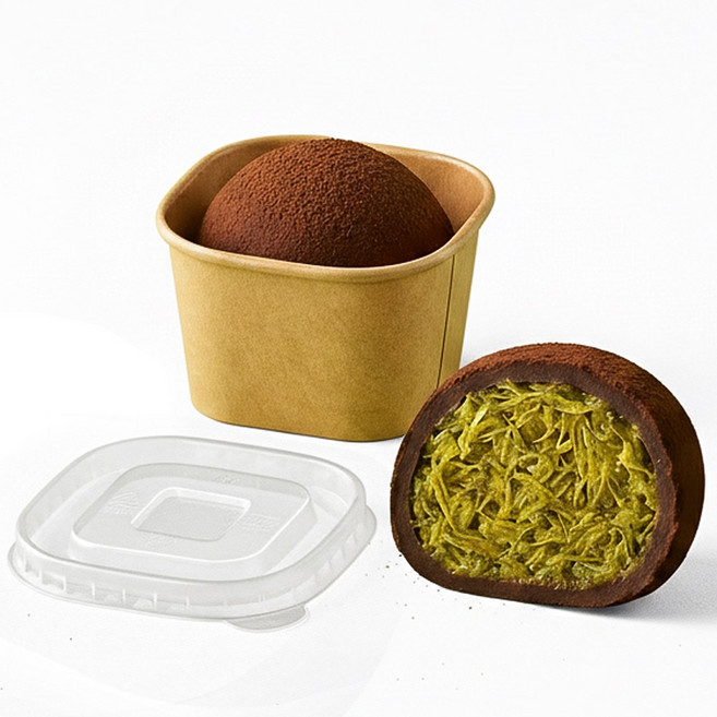 초록소반 크라프트 두쫀쿠 포장용기 3온스 두바이쫀득쿠키 모찌 화과자 케이스, 1개, 500세트