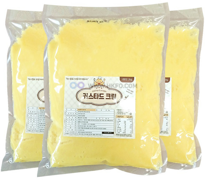 프리미엄 만쥬빵 호두과자 붕어빵 카스타드 커스타드 슈크림, 3개, 2kg