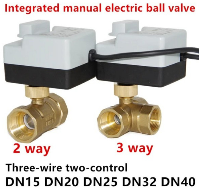 AC220V 3방향/2방향 DN15/20/25/32/40 수동 스위치 포함 모터 볼 밸브 3선식 이중 제어 액추에이터, 02 2 ways, 03 12-24v
