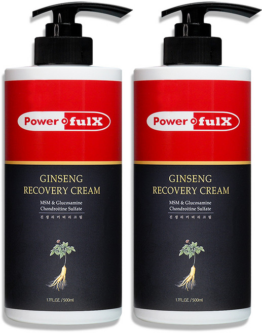 파워풀엑스 진생 리커버리크림, 500ml, 2개