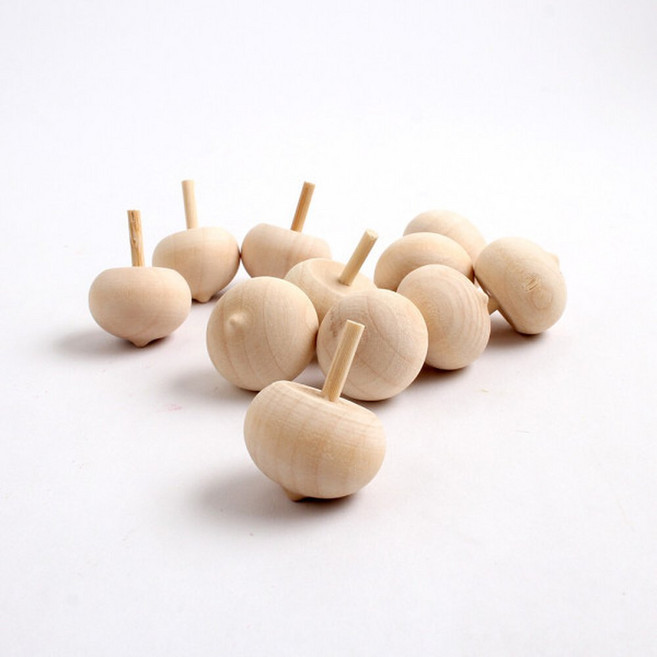 나무 팽이 심 도토리 모양 100개 민속 전통 집콕 놀이