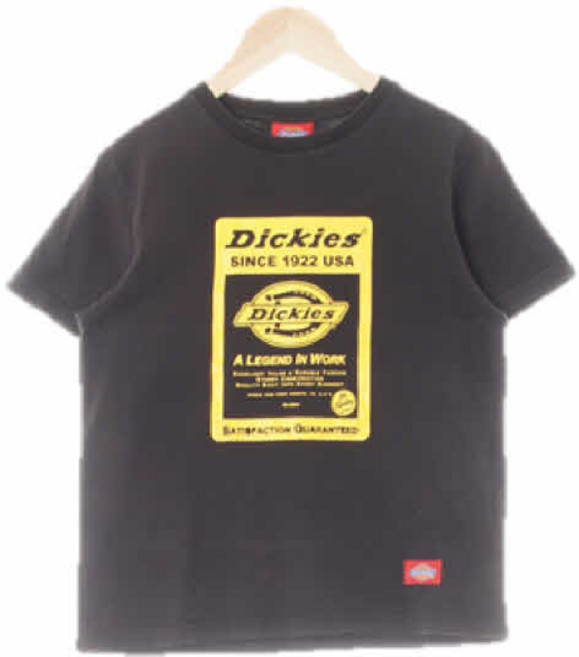 7757 디키즈 블랙 프린팅 면 박스레터링워싱반팔티 [XS]