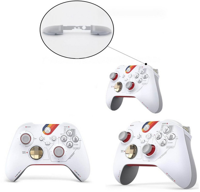 XBOX 4세대 무선패드 스타필드 에디션 LB/RB 범퍼 버튼 부품 XBOX 시리즈 S/X 4세대 패드 전용, XBOX 4세대 스타필드 LB/RB 버튼 부품, 1개