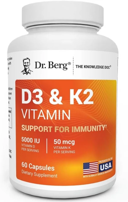 Dr. Berg 비타민 D3 K2 캡슐 60정, 1개 - 쿠팡