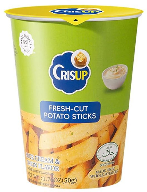 크리스업 감자 스틱 칩 6가지 팩 맛 버라이어티 추수감사절 선물 크리, sour cream&onion, 1.76 Ounce (Pack of 3)