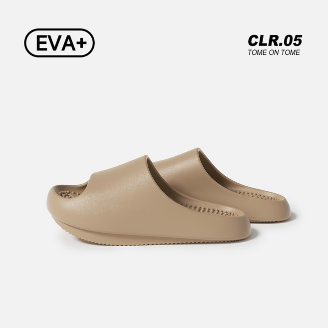 EVA+ 足弓支撐拖鞋 夏季室內居家防滑, 10 cm, 卡其色  24  24.5 適合23.5  24CM穿