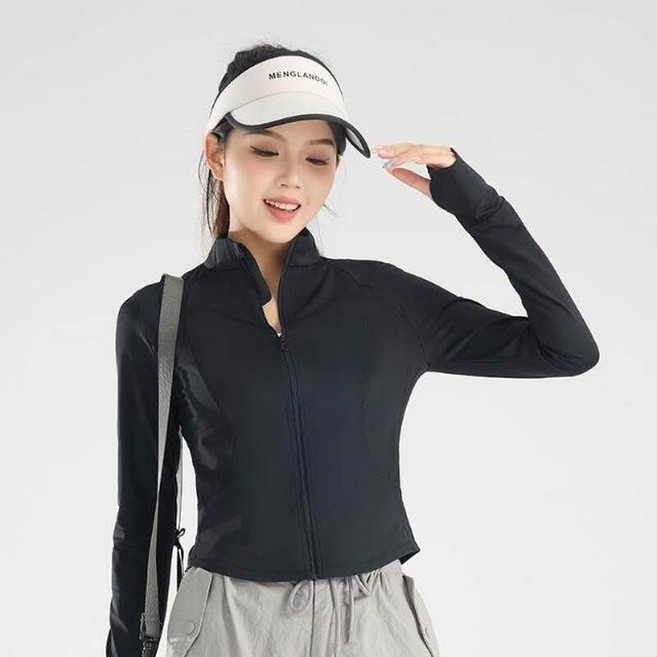 防曬外套女夏天輕薄透氣吸濕排汗速乾防曬衣大尺碼冰絲涼感外套遮陽抗uv防曬外套寬鬆連帽罩衫休閒工作登山運動外套修身短版上衣, 漫幕黑
