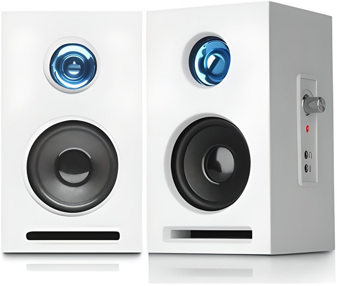 앱코 멀티미디어 2채널 우든 MDF PC 스피커, SP400, 화이트