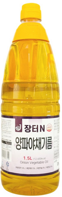 장터엔 양파기름 국산 야채기름 양파야채기름 1.5L, 1개