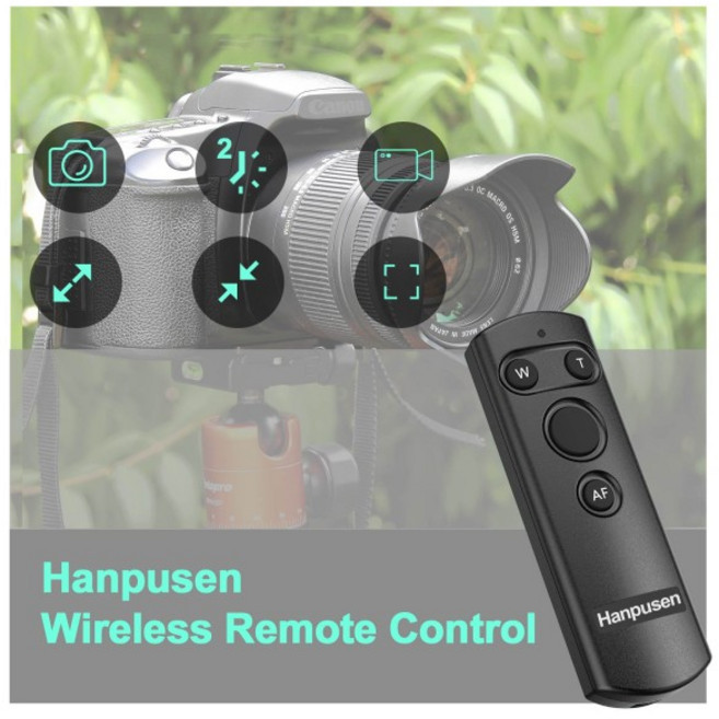 BR-E1B 무선 원격 리모컨 셔터 릴리스 호환 캐논 EOS R10 R50 R5C R6II RP Ra 850D 90D 800D 250D M200 M50 9000D 200D, 1개, 한개옵션0