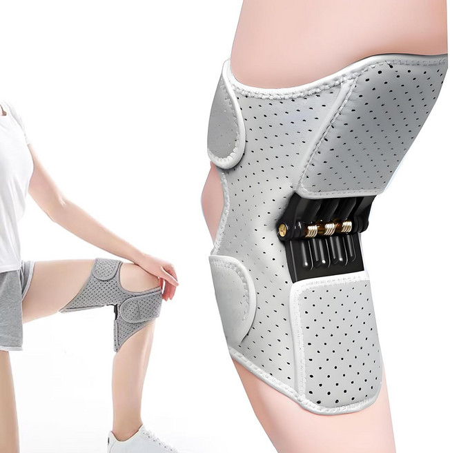 Spring-Powered Knee Support Brace 스프링 구동 무릎 지지대, Gray