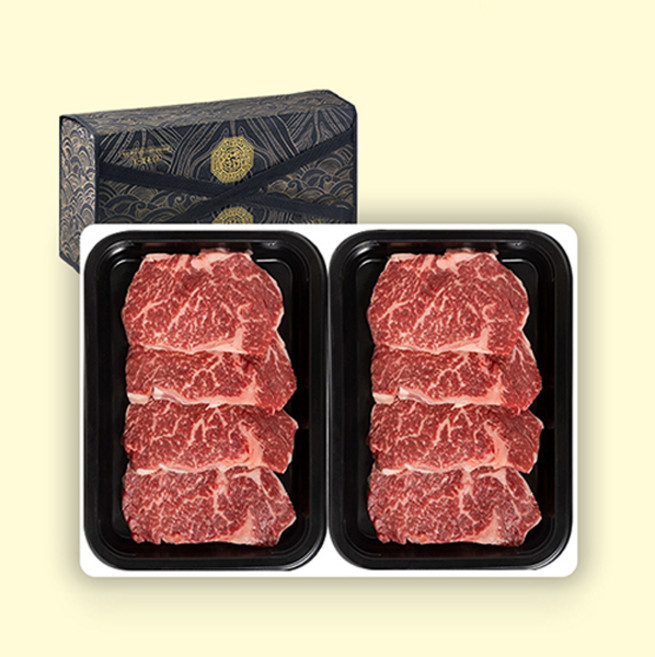 [정읍한우] 명절선물 감사인사 선물세트 한우 감사 선물세트 등심 1kg (500gx2), 2000개