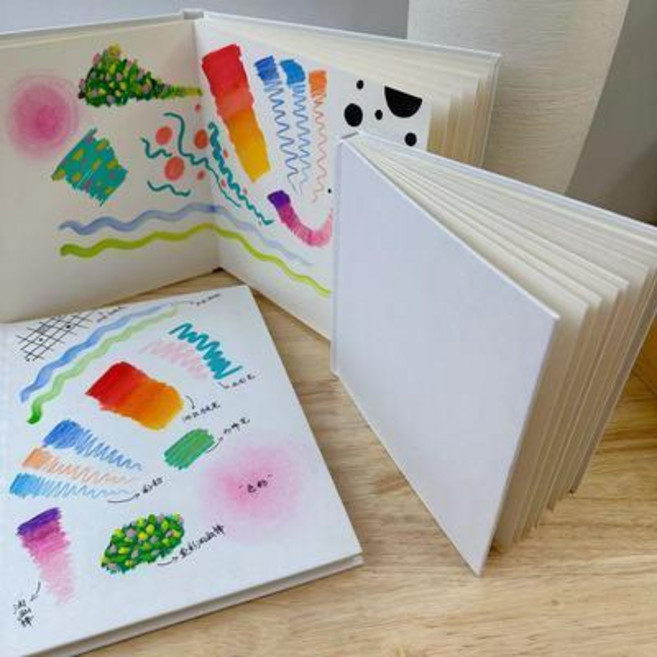 空白繪本立體書 加厚卡紙硬殼情侶戀愛日記本diy繪畫本塗鴉本, 1個, 空白繪本立體書加厚卡紙硬殼情侶戀愛日記本