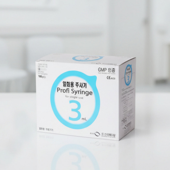 신창메디칼 일회용 주사기 3CC 23G 25mm 100개입 1개, 100개