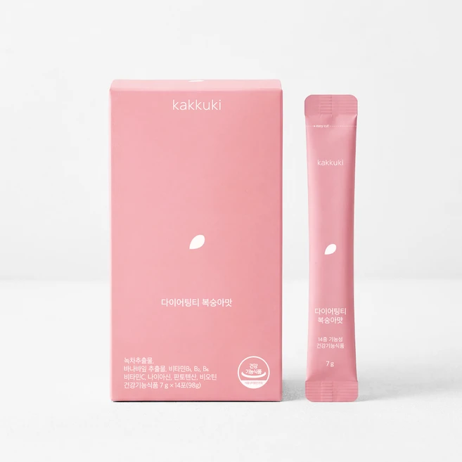 다이어팅티 복숭아맛 1BOX 녹차추출물 카테킨 체지방 감소 혈당케어 비타민 미네랄 14중 기능성 마시는 탄산 다이어트, 1박스, 14회분 - 쿠팡