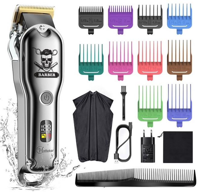 HETTEKER 전기이발기 헤어 컷팅 케이프 세트 바리깡 696C
