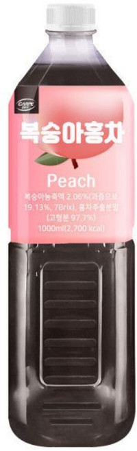 [대호식품] 대호 까르페 액상 복숭아홍차 아이스티 1L x 12개