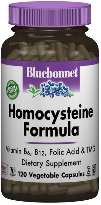 Bluebonnet 同半胱胺酸植物膠囊 無麩質, 120顆, 1罐