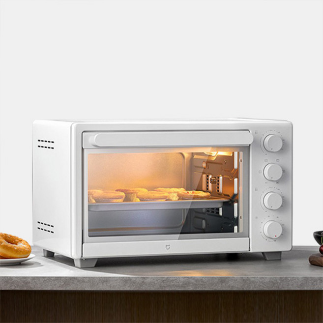 Oofay 가정용 전기 오븐 32L, 흰색