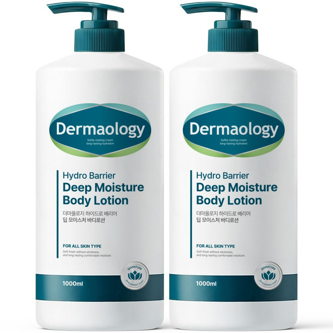[피부 보습 670% 개선] 1+1 더마올로지 딥 모이스처 대용량 바디로션 1L 향좋은 향기좋은 고보습 퍼퓸 남자 남성 여자 여성 보습 바디크림, 2개