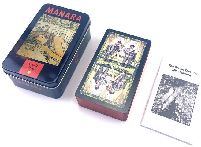 타로 타로카드 틴케이스 철 상자 영어 설명서 tarot cards deck, 마나라, 1개