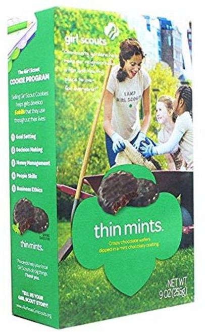 걸스카우트 씬 민트 쿠키 (2박스) Girl Scout Thin Mints Cookies (2 Boxes), 1개, 589.67g