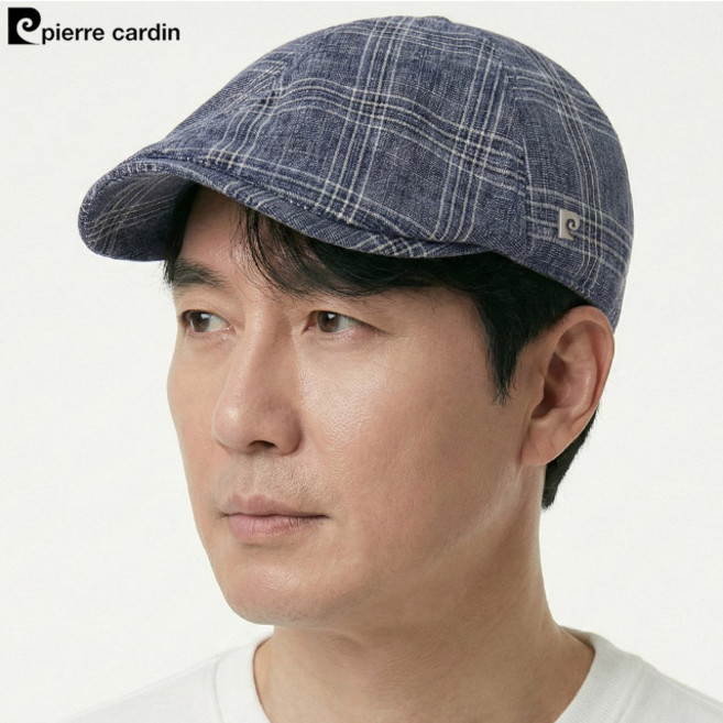 [국산] 여름 남성 피에르가르뎅 헌팅캡 글렌 체크