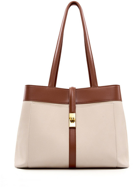 More Farther 여성 소가죽 테일리 토트백 캐쥬얼 가방 대용량 숄더백